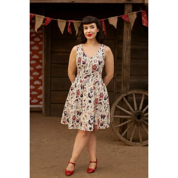 Cherry Velvet Plus Tattoo Dress Design Large EUC - Picture 1 of 8